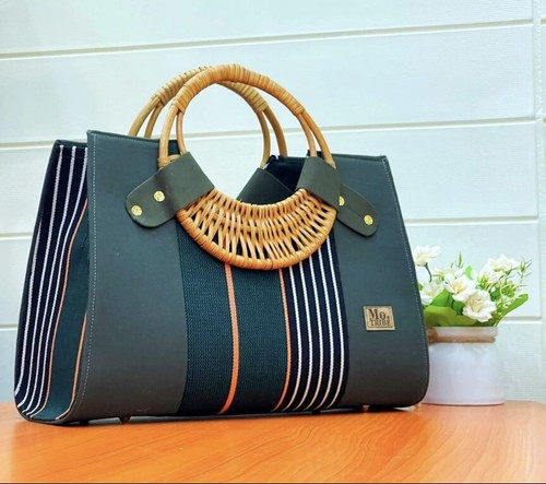 Green kente leather designer - kente,,