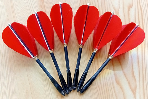 Real feather long stem dart - long,
