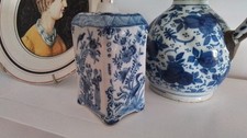 antique 18th century dutch delft caddy