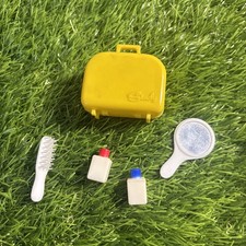 Sindy Doll Dressing Table Accessories 1960s And Bag Makeup Cosmetics Mirror