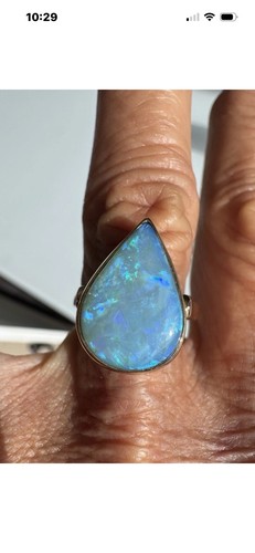 Vintage 14ct gold opal bolder - opal,