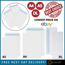 WHITE ENVELOPES SELF SEAL