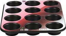 muffin tray 12 Cupcake  Carbon Steel tin Non Stick Baking Pan Yorkshire Pudding