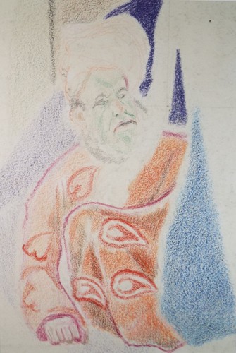 Original pastel drawing - pastel,