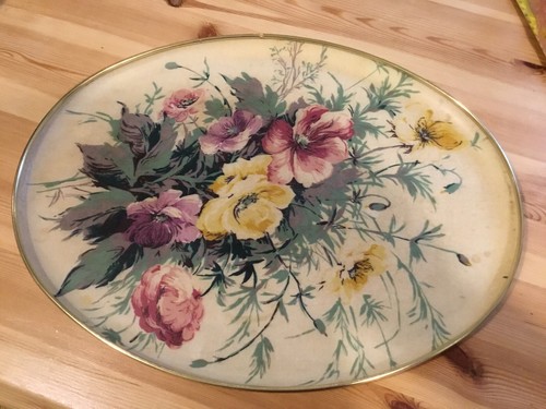 Vintage fibreglass oval - vintage, tray