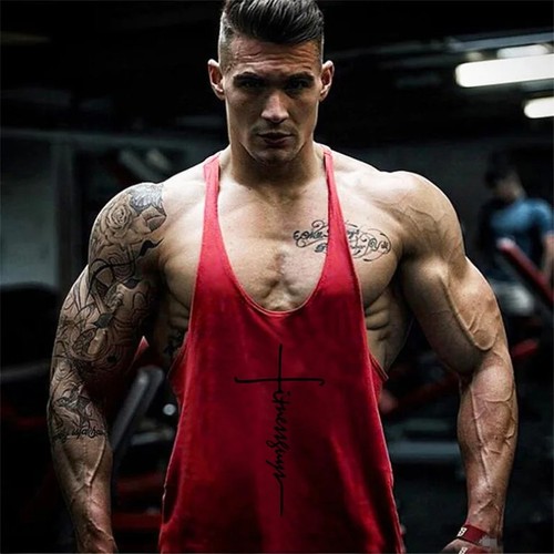 Mens gym stringer back tank - gym,