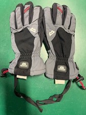Mountain Equipment Gloves, Leather And Nylon Grey, Fleece Lined Cold Weather S