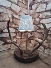 Antler wood effect table lamp - effect,