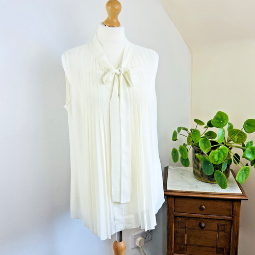 Planet ladies cream - cream, pleated
