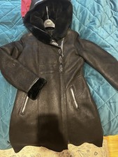 Black Sheepskin Shearling Coat