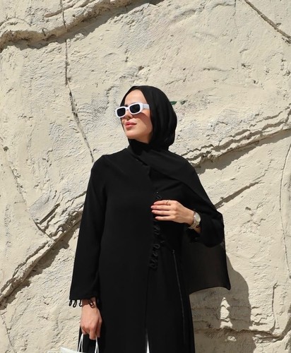 Luxury women black abaya dress - luxury,