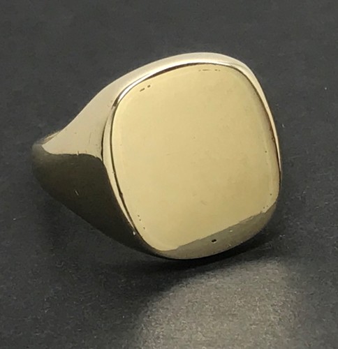 Plain signet ring 9ct - , gold