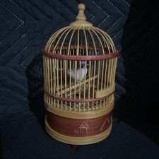 Vintage automaton bird cage