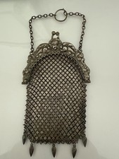 Antique Cherub Mesh Chatelaine Purse