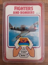 COMPLETE: Vintage DUBREQ Top Trumps FIGHTERS AND BOMBERS Series 2 IN CASE 583-22