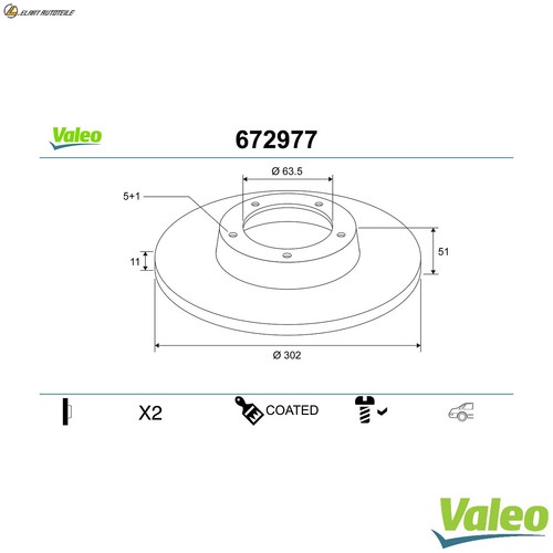 Brake discs 672977 for ford - brake,