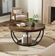 Round Coffee Table, Industrial