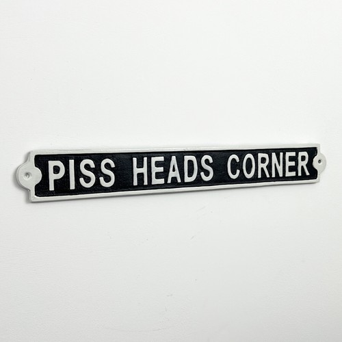 Cast iron sign vintage plaque - iron,