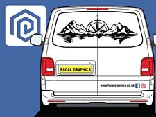 XL Mountain Compass Scenic Vinyl Decals For Camper Van Caravan Sticker Graphic