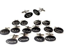Wedding Cufflinks Groom BLACK