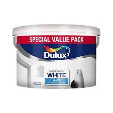Dulux Matt Pure Brilliant White Matt Emulsion  Walls  Ceilings Paint 7L