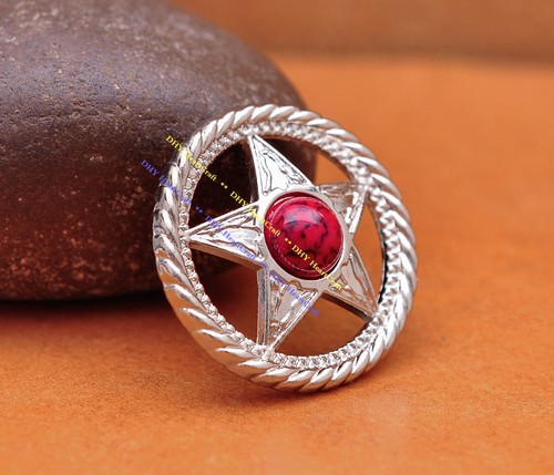 10pcs red bead texas star - red,