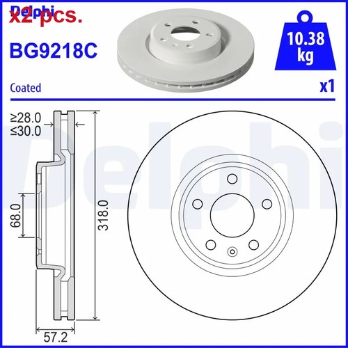 Pcs front brake disc - pcs, rotors