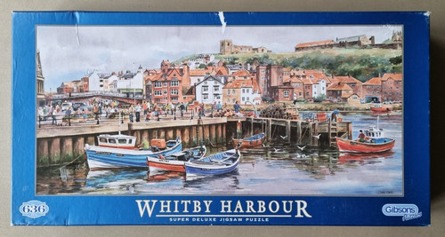 Whitby harbour john wood - by,