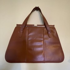 Vintage Tan Leather Kelly Bag