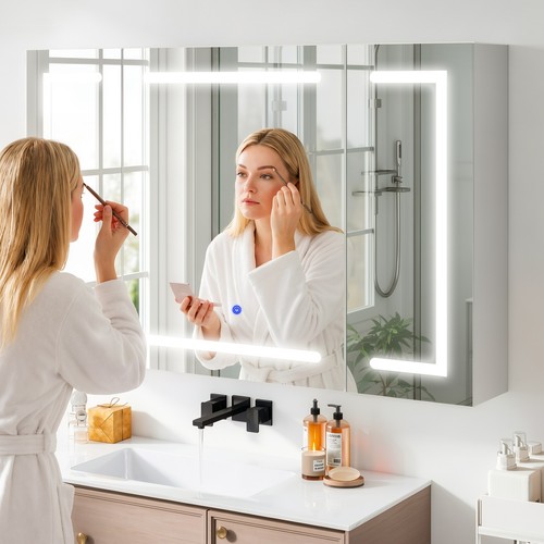 Led bathroom mirror - led, cabinet