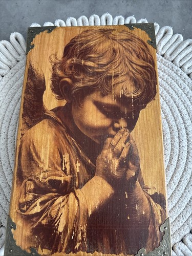 Handmade praying angel wooden - handmade,