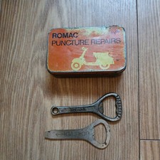 VINTAGE ROMAC VESPA LAMBRETTA SCOOTER  PUNCTURE REPAIR OUTFIT TIN  + EXTRAS