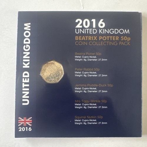 2016 beatrix potter 50p coin - 2016,