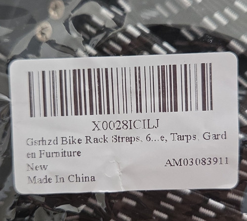 Bike rack straps pack black - bike, 6