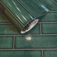Celadon Gloss Tile Wallpaper