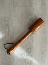 Antique Primitive French Hand Carved Wooden Kitchen Mallet / Pounder