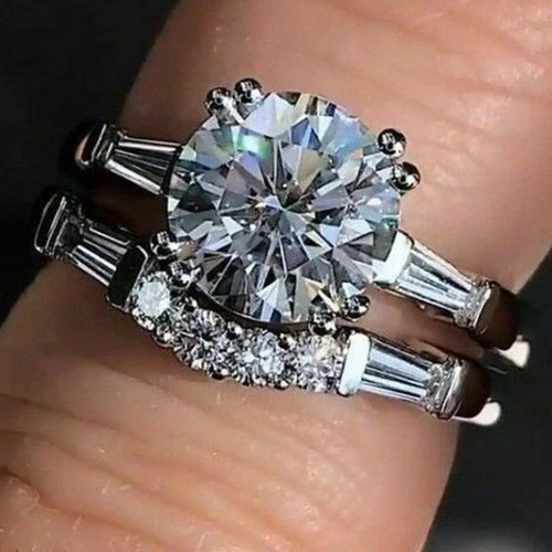 Bridal ring set 50ct round - bridal,