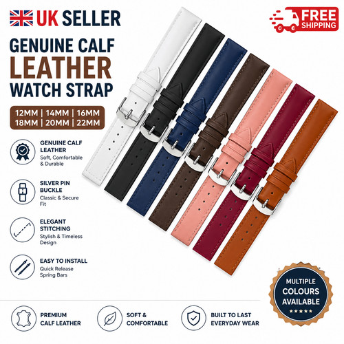 Ladies leather watch strap - leather,