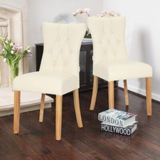 4/6x Dining Chair Set Faux