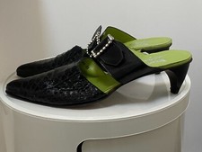 R Soles Judy Rothchild Tony Mora Cowboy Boots Python Mules Diamante EU 39 UK 6