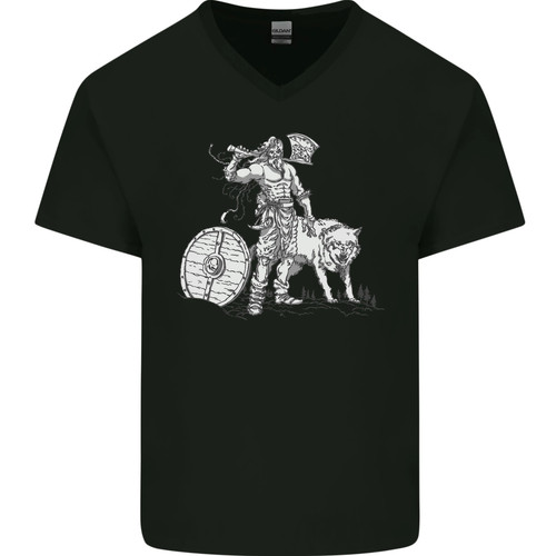 Viking with wolf - with,