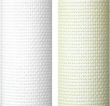 14 Count Aida Fabric 100% Cotton Cross Stitch in White & Cream Various Sizes
