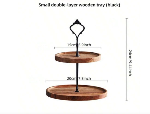 Tiered wooden cake stand - , ideal