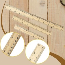 3x Wooden Ruler Measuring Drafting Rulers for Crafting Office Back to School