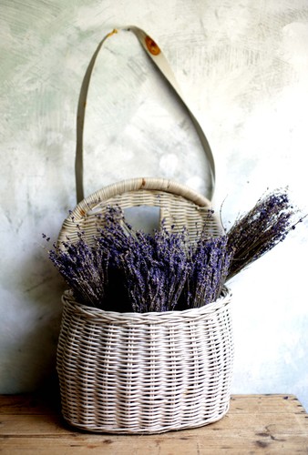 Antique french fishing - fishing, basket