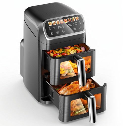 Dual air fryer 12qt 8 - dual,
