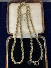 Vintage Pierre Cardin Heavy Rope Chain Necklace Thick Gold Tone Designer Signed