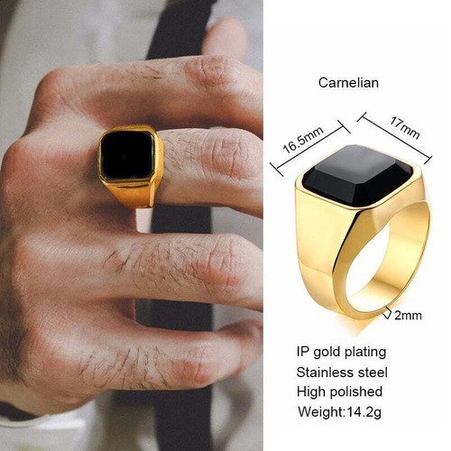 Men tigers eye signet - eye,