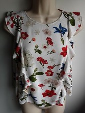 Zara Cold Shoulder Flower Top Size XS NEW