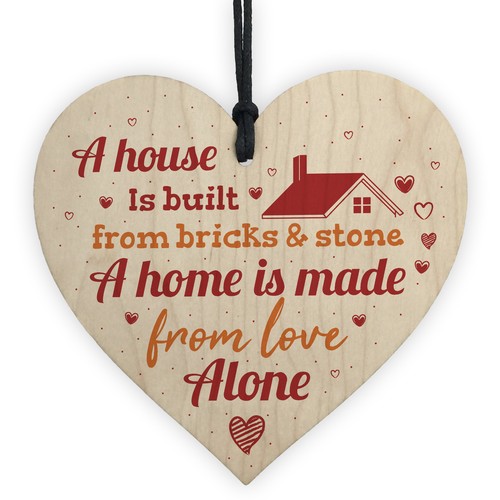 Handmade wooden heart plaque - wooden,
